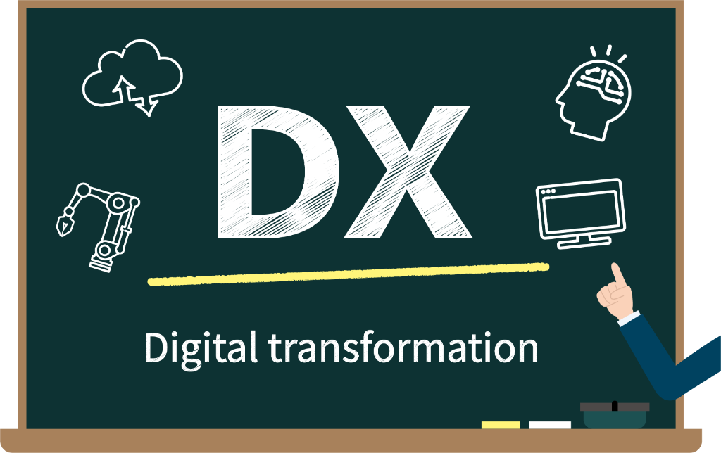 DX (Digital Transformation) concept illustration